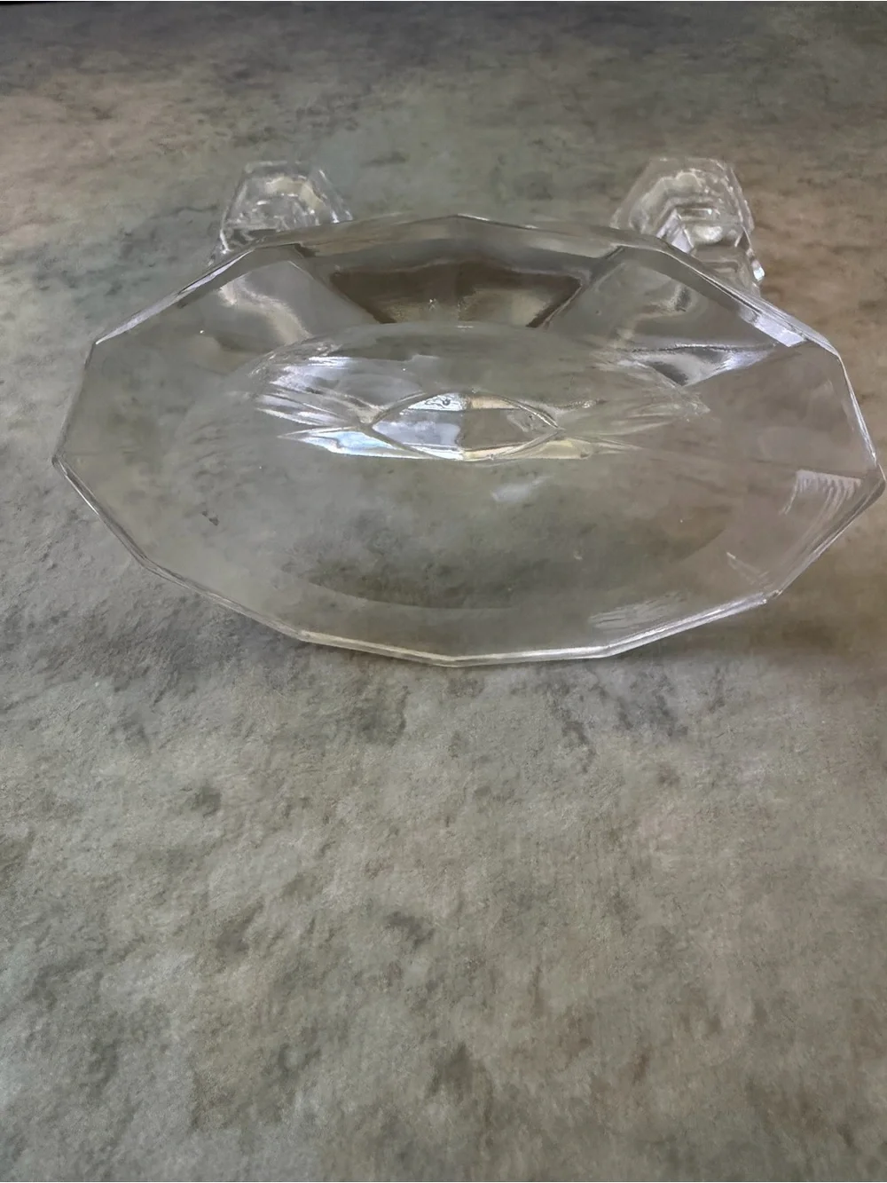 Clear Glass Double Candle Holder